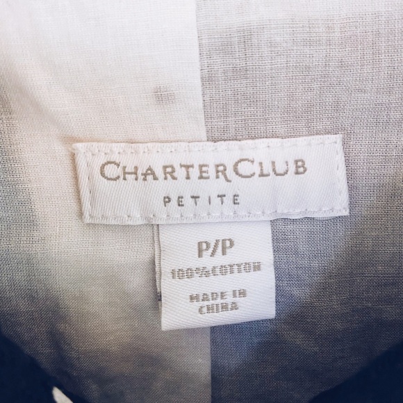 Charter Club Eyelet Blazer Black Size Petite Small - Picture 9 of 9